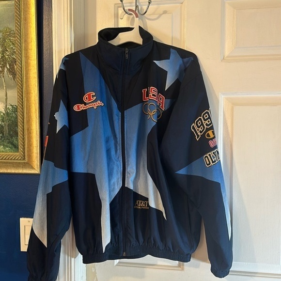 Vintage USA 1996 OLYMPIC GAMES ATLANTA JACKET WINDBREAKER CHAMPION Size X-Large